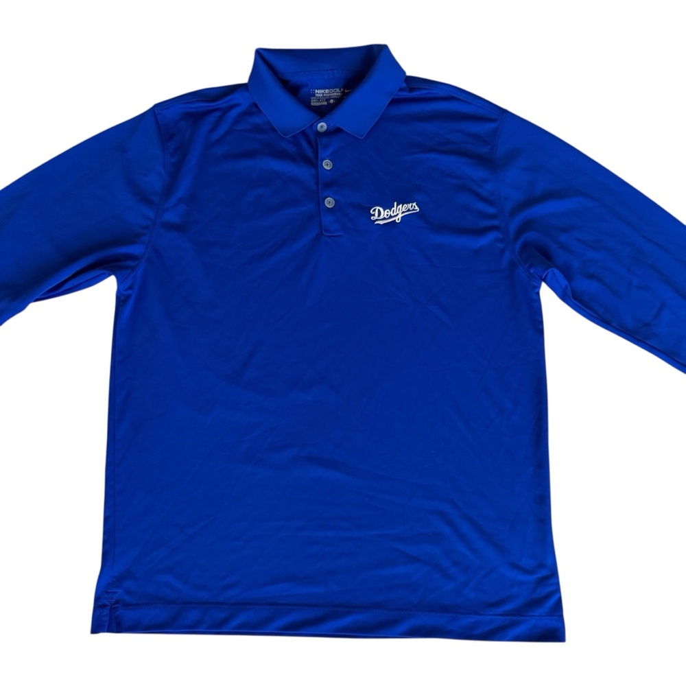 NIKE GOLF TOUR PERFORMANCE DRI-FIT SIZE LARGE MEN’s DODGER LONG SLEEVE GOLF POLO